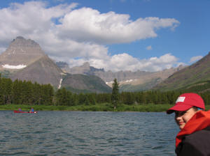Canoeing on Swiftcurrent Lake